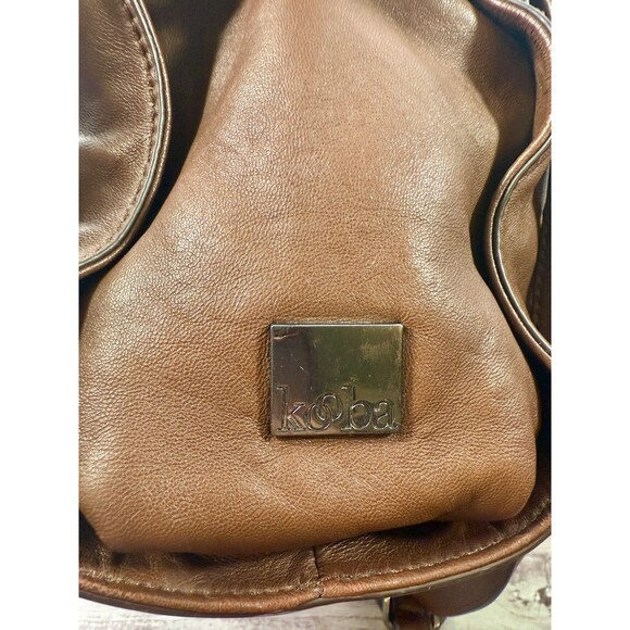 Kooba Leather Women's Handbag with Gun Metal Embellishments Kooba Kendal Brown - Picture 5 of 16